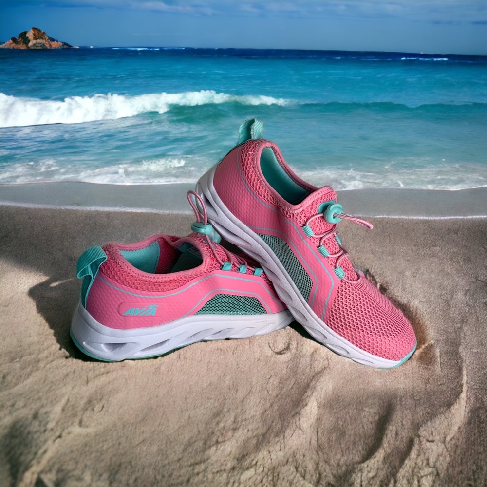 Avia Pink Aqua Current Women Size 8 Athletic Sneakers Water Shoes Nylon Mesh
